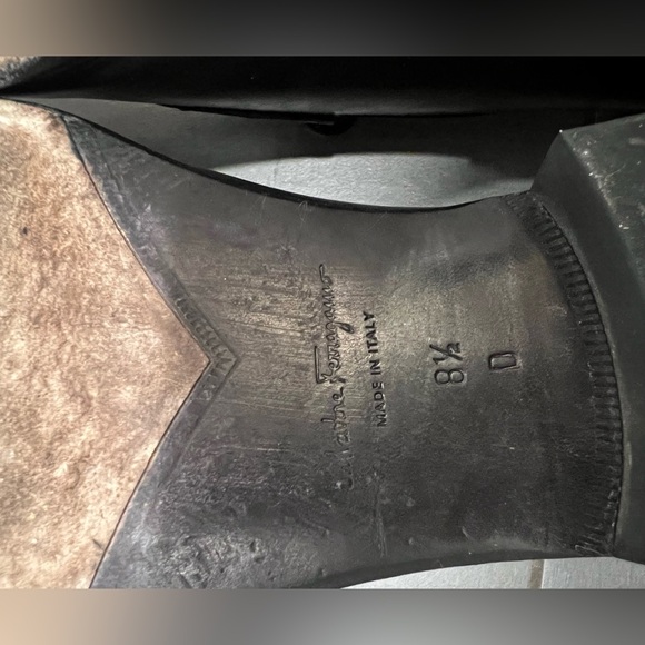 Salvatore Ferragamo Studio Men's Black Loafers Size 8.5 D made in Italy Luxury - Picture 11 of 13